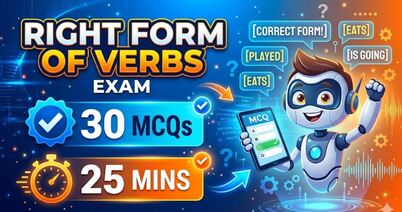 Right Form of Verbs Mega MCQ Exam | AceDUET Admission Target 2027